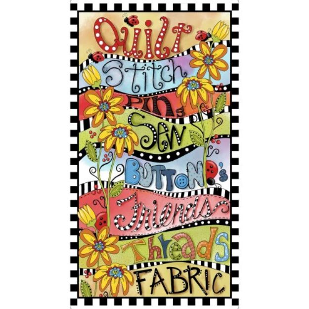 Picture of Panel Whimsical Quilter